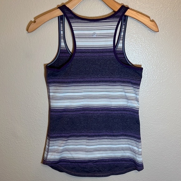 Lululemon Athletica Purple Stripe Tank Top - Picture 5 of 11
